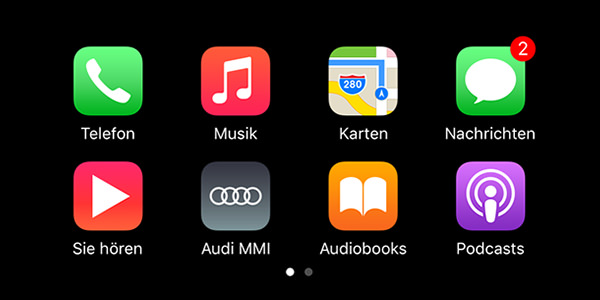 Audi smartphone interface